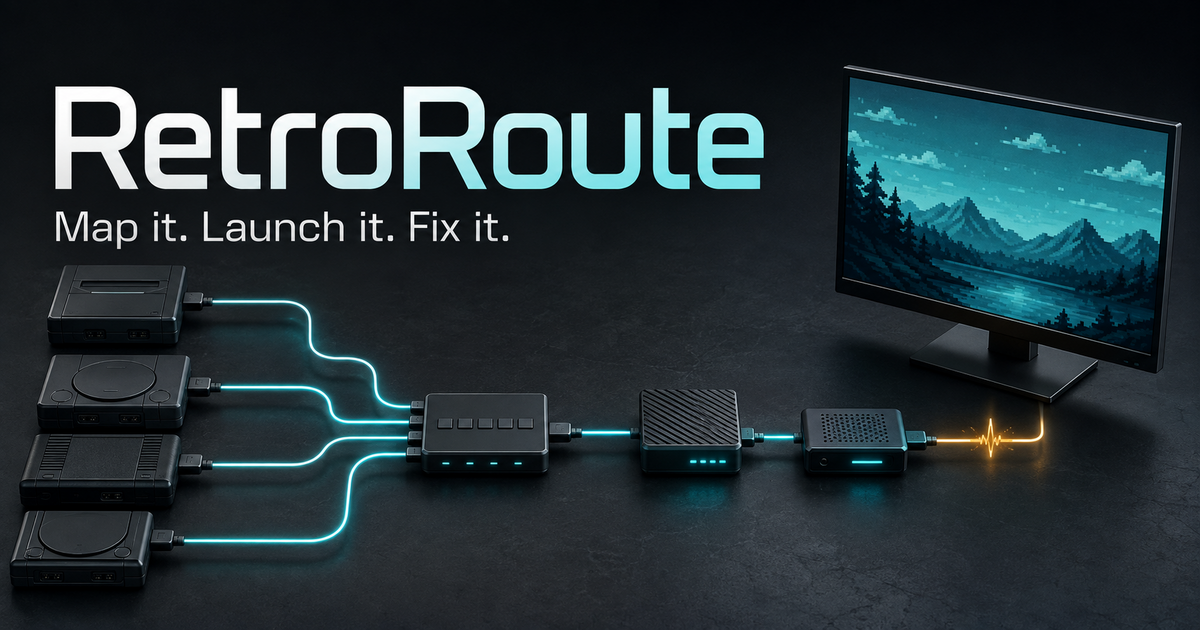 RetroRoute mapping consoles to a display